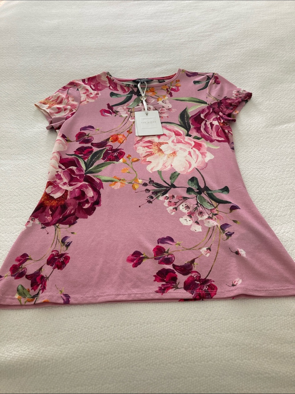 Ted Baker Serenity Fitted Tee in Lilac Floral